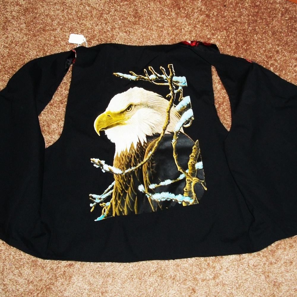 American Eagle-Oriental Character Vest-Unique!!